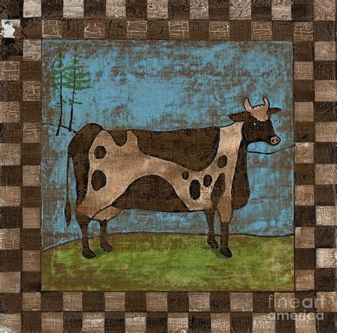 Folk Art Cow Painting By Pixiarts Studios Fine Art America