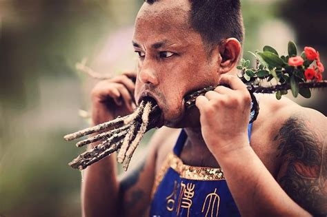 Brutal Photos Of Men Impaling Themselves At A Thai Festival Man Photo