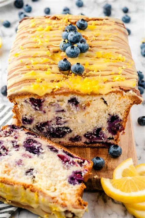 Lemon Blueberry Bread With Lemon Zest Drizzle Princess Pinky Girl