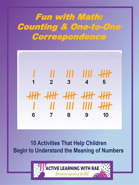 Fun With Math Counting And One To One Correspondence Rae Pica