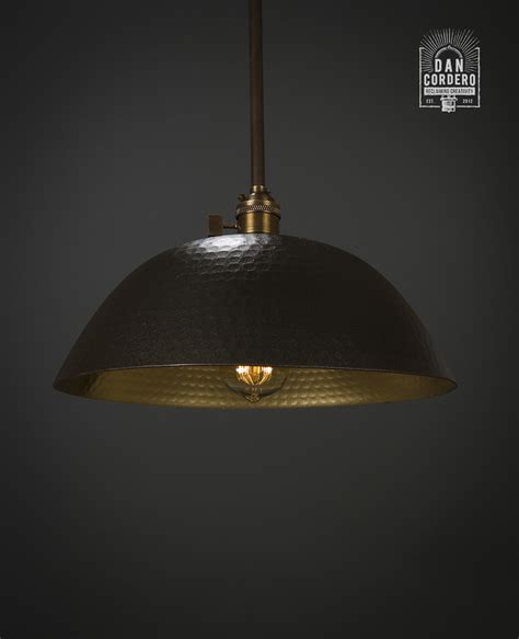 Hammered Pendant Light Fixture Oil Rubbed Bronze