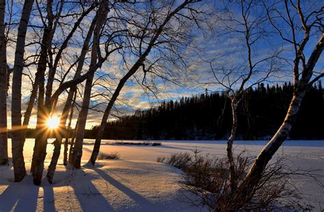 Winter Sunset Wallpaper Free Download