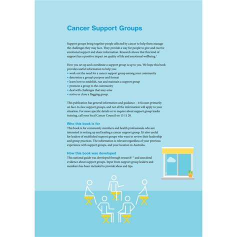 Cancer Support Groups A Guide To Setting Up And Maintaining A Group