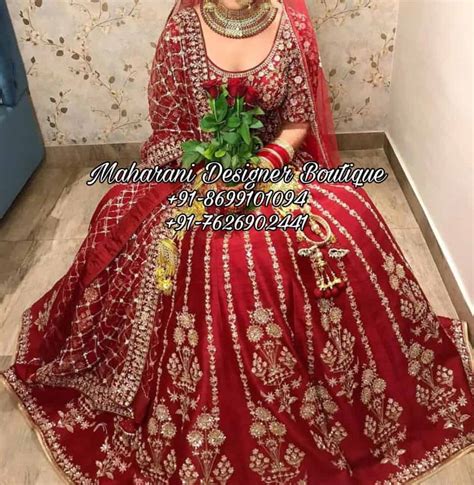 Punjabi Wedding Lehenga For Bride ☞ Maharani Designer Boutique