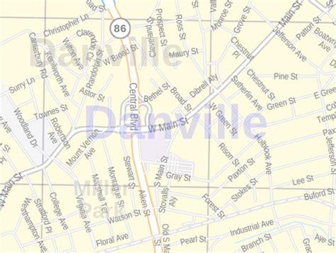 Danville Va Zip Code Map