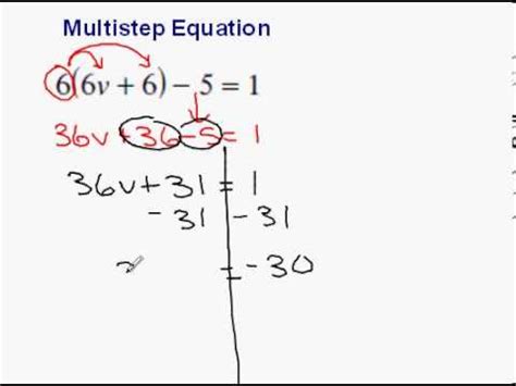 The distributive property of multiplication is a very useful property that lets you rewrite expressions in which you are multiplying a number by a sum or difference. Multi-Step Equation Example #3 (Distributive Property & C ...