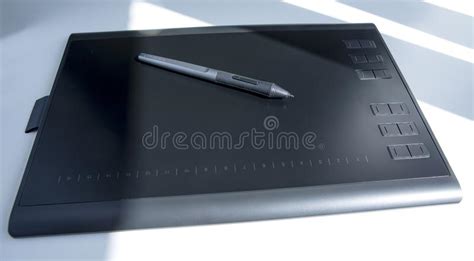 Graphic Tablet With Pen Stock Image Image Of Equipment 158202755