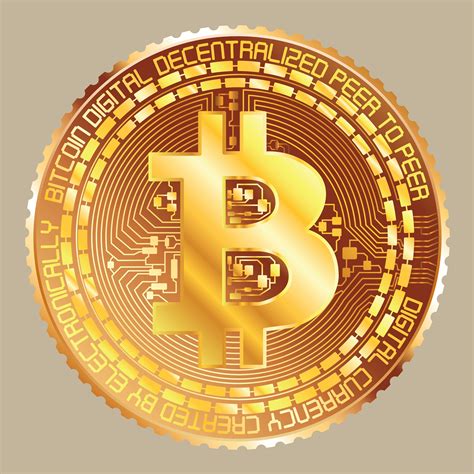 Metallic Golden Bitcoin 1166066 Vector Art At Vecteezy