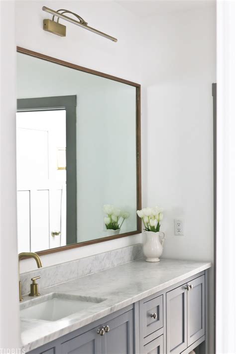How To Frame A Bathroom Mirror With Wood Everything Bathroom