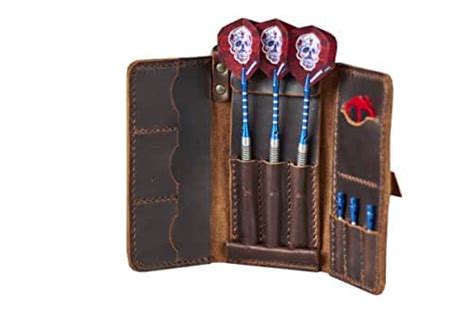 Personalized Leather Darts Set Case Dart Player T