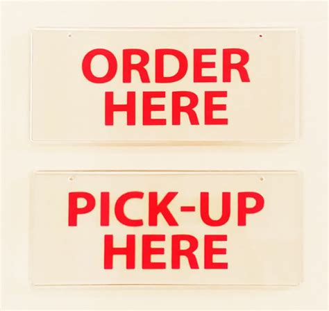 Order Here Pick Up Here Hanging Sign Qcpsigns