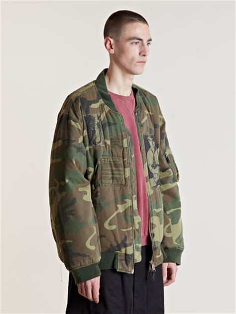 Lyst Raf Simons Aw01 Camouflage Bomber Jacket In Green For Men