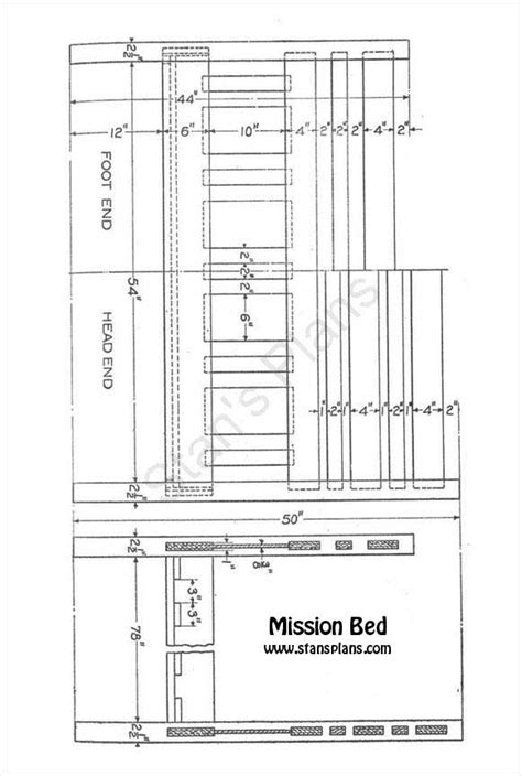 Printable Plans for a Mission Bed