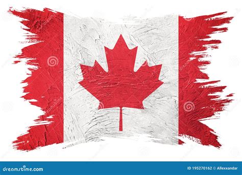 Grunge Canada Flag Canada Flag With Grunge Texture Stock Illustration