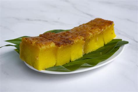 Malaysia Popular And Traditional Snack Kuih Bingka Ubi Or Bake Tapioca
