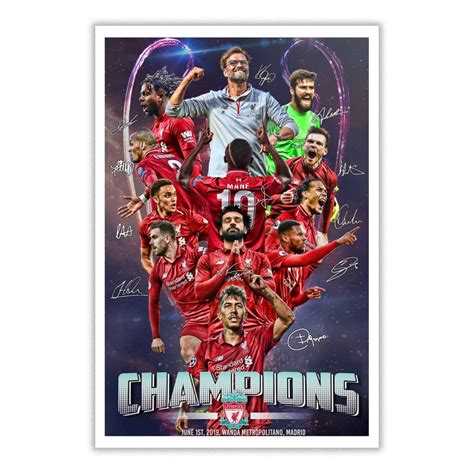 The best images from madrid after liverpool beat tottenham to win their sixth trent alexander arnold of liverpool fc during the uefa champions league round of 16 match between liverpool fc and bayern munich at anfield. Liverpool FC Champions League 2019 Poster, t-shirt, mug