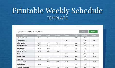 Compare top erp software systems with customer reviews, pricing and free demos. Free Printable Weekly Work Schedule Template For Employee ...