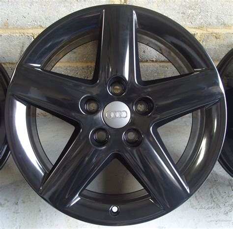 Audi Oem 5 Spoke Alloy Wheels Gloss Black 01795 599662
