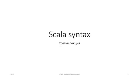 Lecture 3 Scala Syntax Youtube