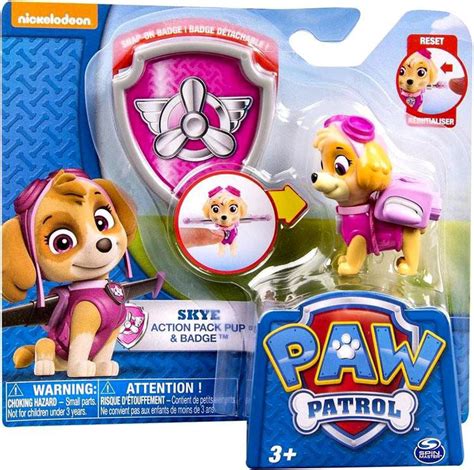 Paw Patrol Action Pack Badge Skye Figure Spin Master Toywiz