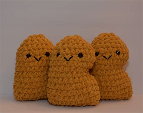 Crochet Chicken Nugget Plush Pdf Pattern Etsy Uk