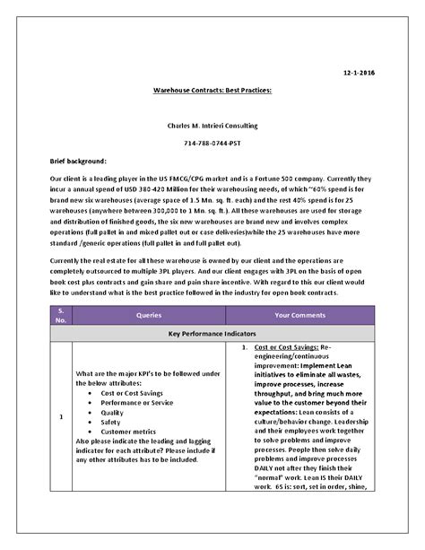 3pl Service Agreement Template Tutoreorg Master Of Documents