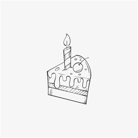 Premium Vector Birthday Cake Illustration Hand Drawing