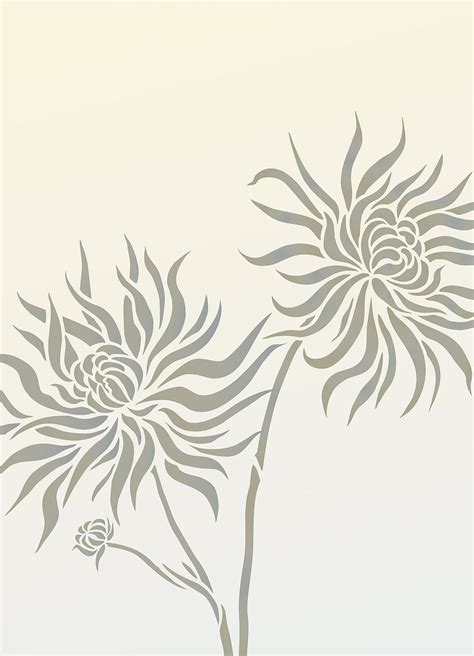 Chrysanthemum Flower Stencils 1 & 2 - Henny Donovan Motif
