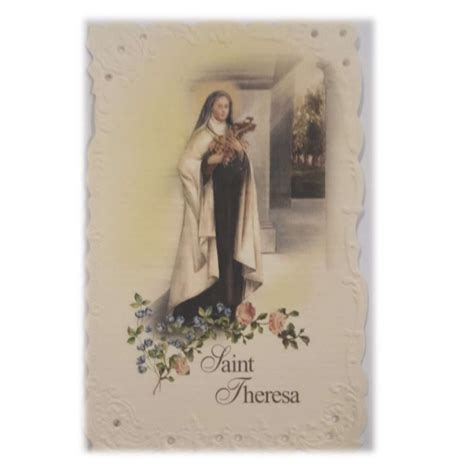 St Theresa Prayer Card St Martin Apostolate