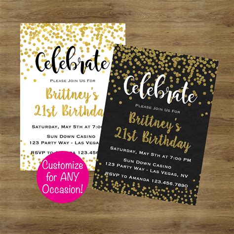 tea party invitation ideas for adults ~ invitation adult birthday invitations examples gold