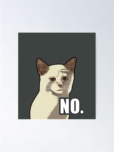 Offended Cat Meme Poster For Sale By Shinerstnoir Redbubble