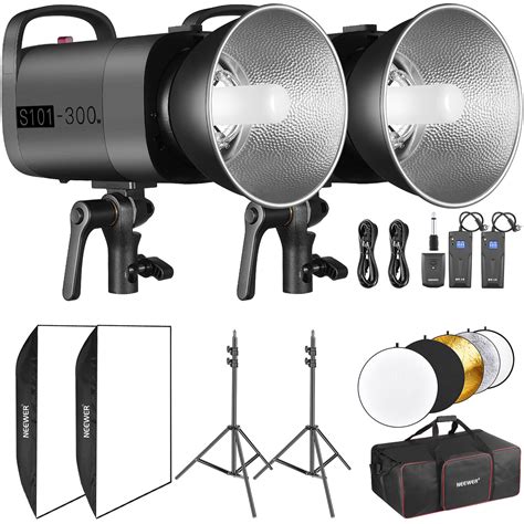 Neewer S101 300w Photo Studio Strobe Flash Lighting Kit 10099412