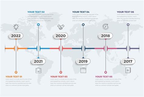 Premium Vector Simple Horizontal Timeline Infographics