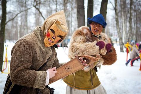 Traditional Pagan Clothes In Belarus At Maslenitsa Celebration