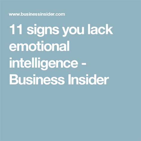 11 Signs You Lack Emotional Intelligence Emotional Intelligence