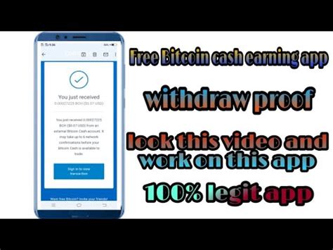 To withdraw bitcoin from your cash app: Bitcoin cash earning app withdraw proof|| Check this video and work on this app|| 1000% legit ...