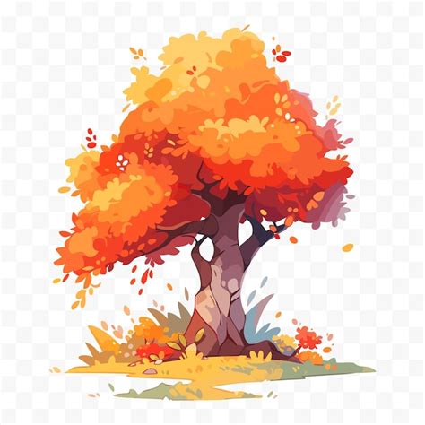 Premium Vector Autumn Tree Illustration