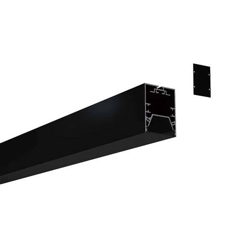 Hanging Black Aluminum Track For Led Strip Lighting For 28mm Quad Row