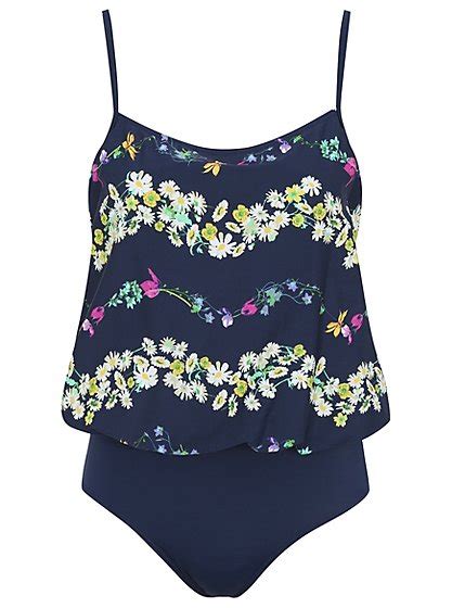 Bodysculpt Floral Blouson Swimsuit Women George At Asda