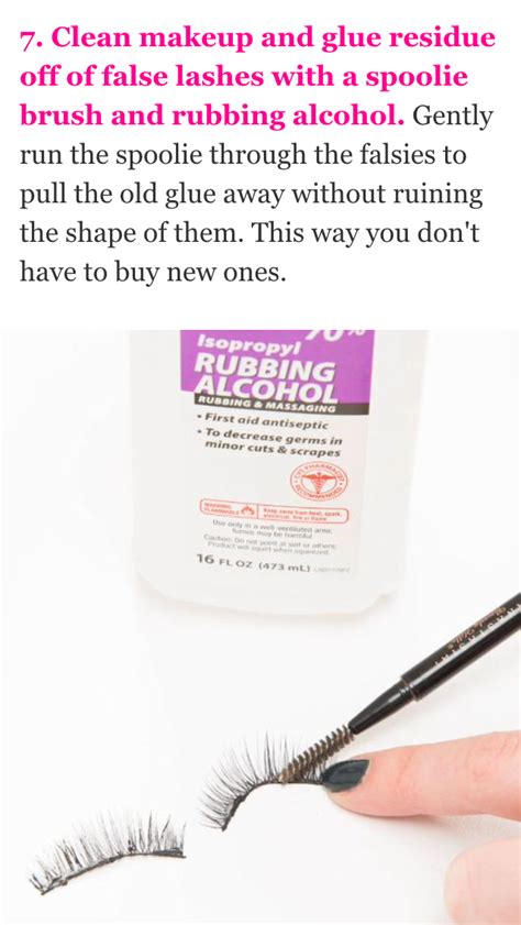 Place the false lashes on a clean towel and douse the end of your cotton swab in alcohol or eye makeup remover, squeezing off any excess product. Pin by MAYRIE MICHELLE on TIPS AND TRICKS AND STUFF ...