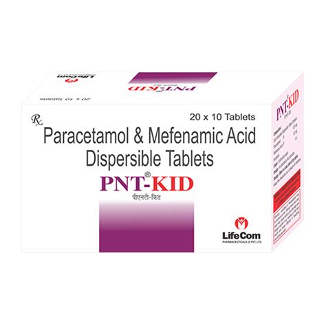 Paracetamol And Mefenamic Acid Dispersible Tablets General Medicines At