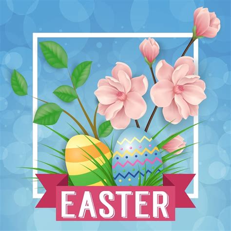 Free Vector Easter Background Design