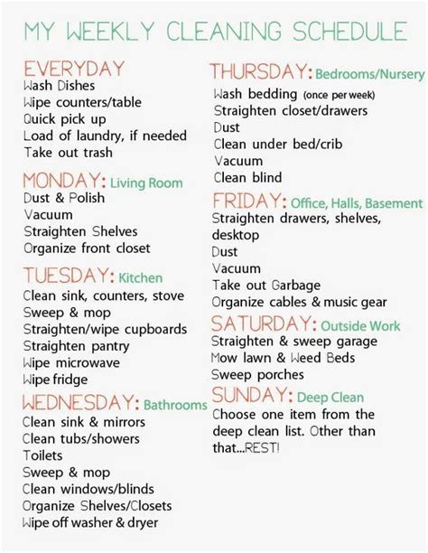 Easy Cleaning Schedule For Working Moms Working Mom Cleaning Schedule
