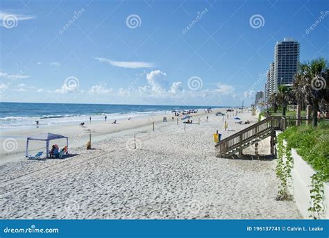 Hotels And Beach View At Ormond Beach Ormond Beach Florida Editorial