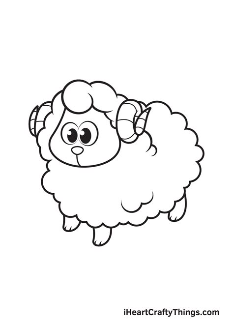 Sheep Drawing — How To Draw A Sheep Step By Step