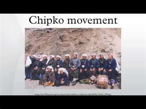 The chipko movement or chipko andolan was to save trees or conservation of forests in india where people prevent trees from being cut down. Chipko movement - YouTube