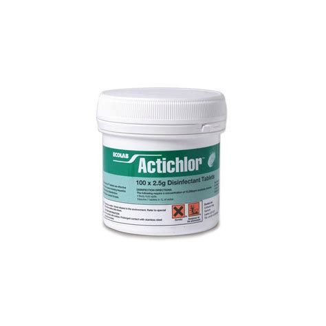 Ecolab Actichlor 25g Disinfectant Tablets Clh Healthcare