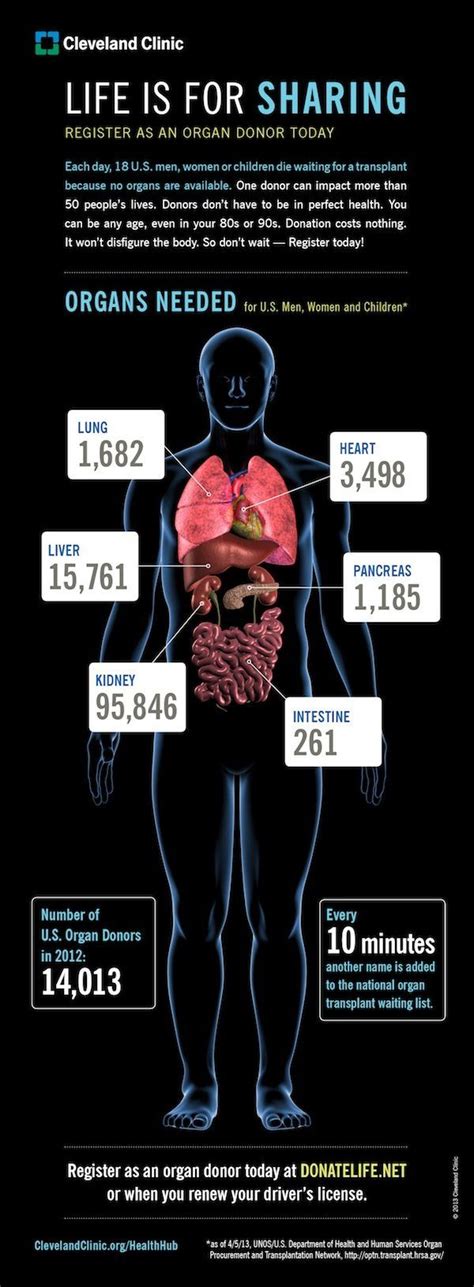 Cleveland Clinic Infographic Encourages Organ Donation Organ Donation