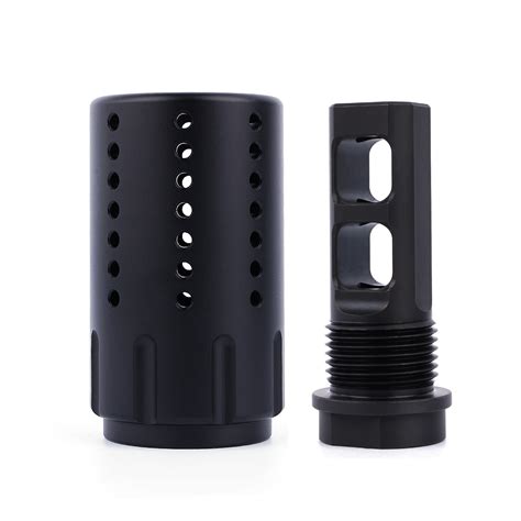 Stainless 9mm Muzzle Device Brake 12 28 With Concussion Redirector