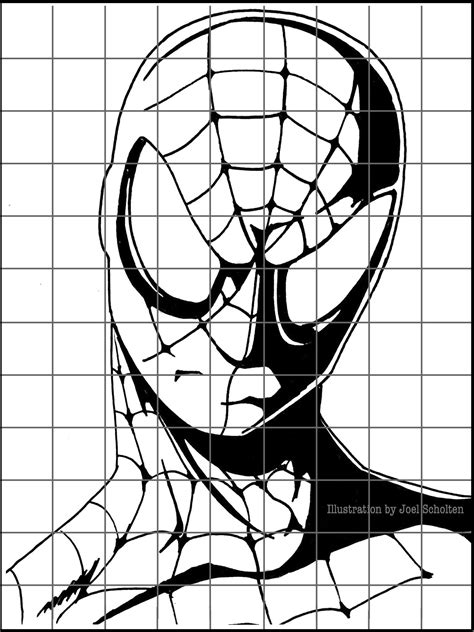 How To Draw Spider Man Face Art Worksheets Art Lessons Middle School